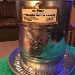 5 gal double wall poultry drinker