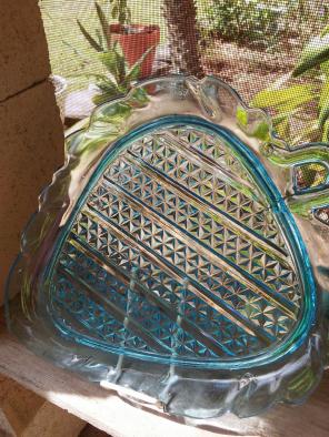 Vintage light blue leaf