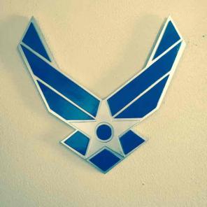21/21 Wooden Air Force Logo Emblem