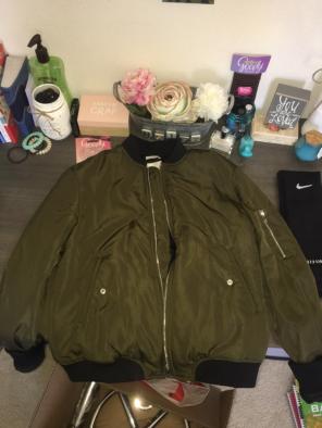 Zara Green Bomber Jacket