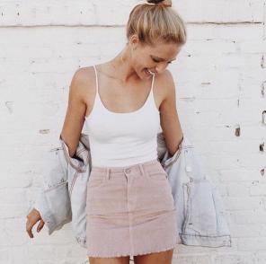 Brandy Melville Pink Corduroy Juliette