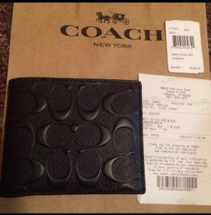 Coach Men's Signature Wallet Bnwt