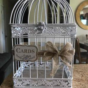 On hold!! Wedding card bird cage