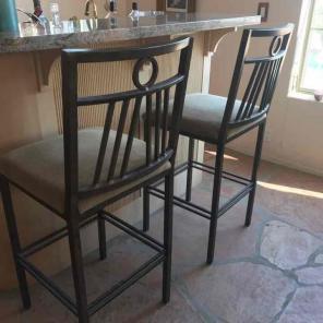 Metal bar stools two