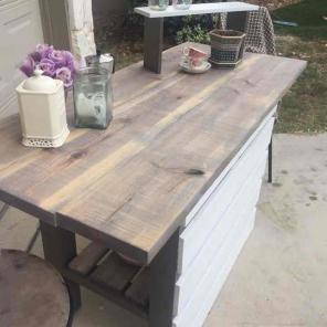 Kitchen island and coffee bar