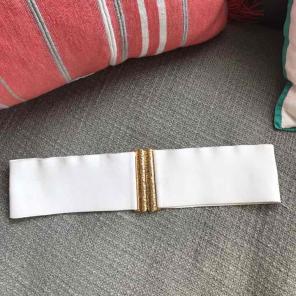 Bcbg max Azria white belt waist thick