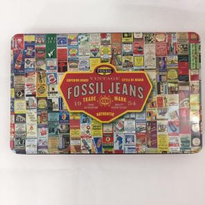 Vintage Fossil Tin Box, 1954 Businesses