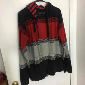 Red, Grey, Black Focus sweater