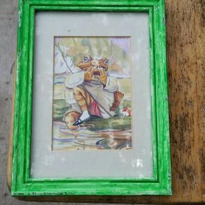 Mr. Jeremy Fisher vintage framed picture