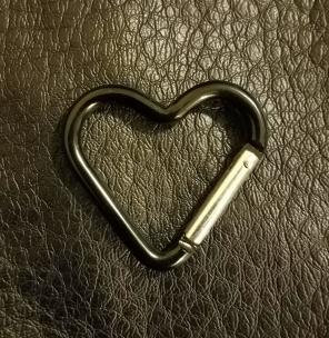 Black Heart Shaped Carabiner