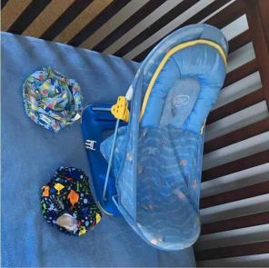 Summer infant bath tub and swim clothes