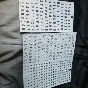 Gold letter stickers