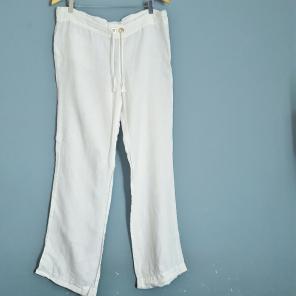 J. Crew white linen beach pants sz small