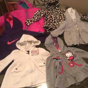 Coats, zip up hoodies & pullovers