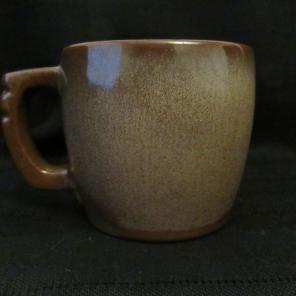 Rare brown frankoma 5C coffee cup mug