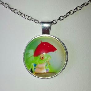 Frog Umbrella Cute Necklace New
