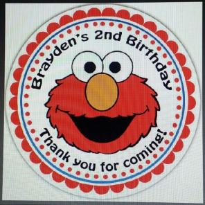 Elmo Party Favor Tags
