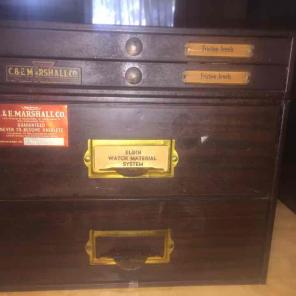 Elgin & Other Watch Parts w/ Case