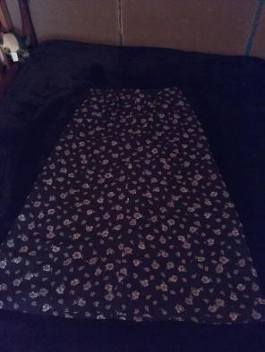 Blue flowery skirt