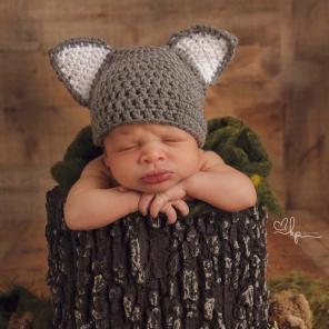 Newborn Wolf Hat