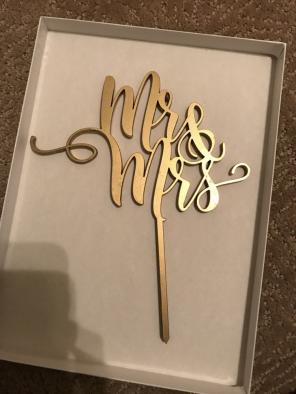 Mr. And Mrs. Cake Topper