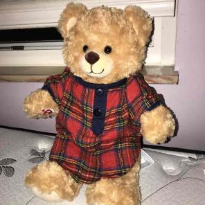 Build a Bear Clothes Plaid Pjs