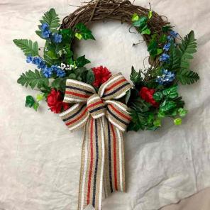 4th July Patriotic Wreath Decor Burlap