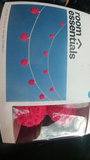Room essentials pink rose lights NWT