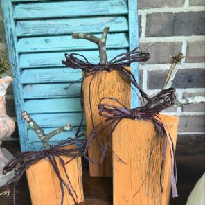 Wood Block Pumpkins