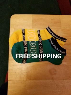 2 PAIRS OF PINK SOCKS FREE SHIPPING