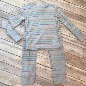 Rainbow Stripe Multicolor Pajama Set