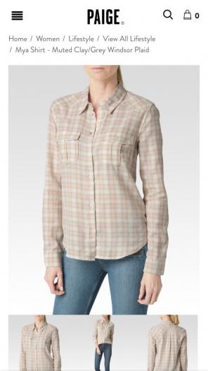 NWT Paige Plaid Flannel Button Down