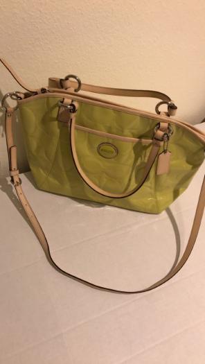 Coach patent leather tote# F200028