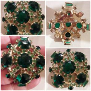 Gorgeous vintage rhinestone brooch