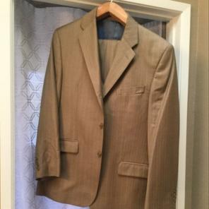 Men's Bachrach Tan Pinstripe Suite