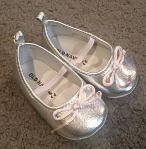 Old Navy Silver Ballet Flats 3-6M