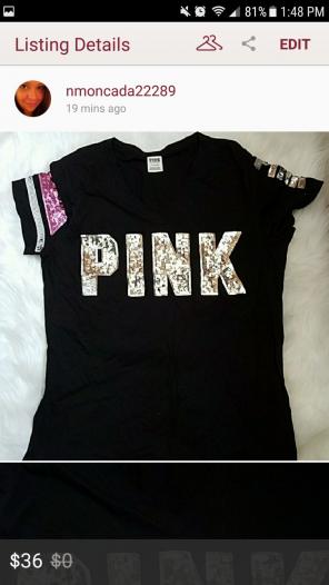 VS PINK BLING V NECK