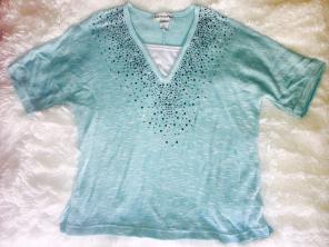Cathy Daniels Turquoise Top EUC Size XL