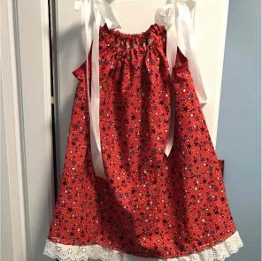 Handmade sundress with ruffled edge