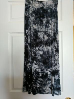 Navy and White Maxi Skirt