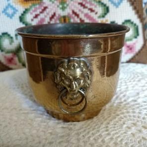 Brass Lion Cauldron