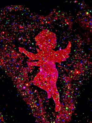 ' CUPIDS HEART'. Cosmetic GLITTER