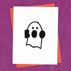 Boo Ghost Happy Halloween Card