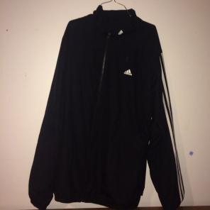 Black and White Adidas Windbreaker