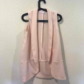 Lush blush sleeveless vest jacket