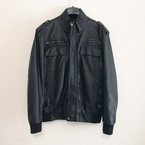 Calvin Klein Men's Leather Jacket - Larg