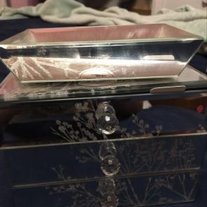 Glass Jewelry Box And Ring Holder