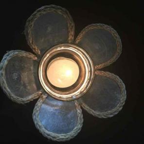 Handmade Capiz Shell Candle Holder