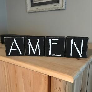 Primitive Amen Solid Wood Black Blocks
