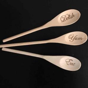 Hand burned spoons